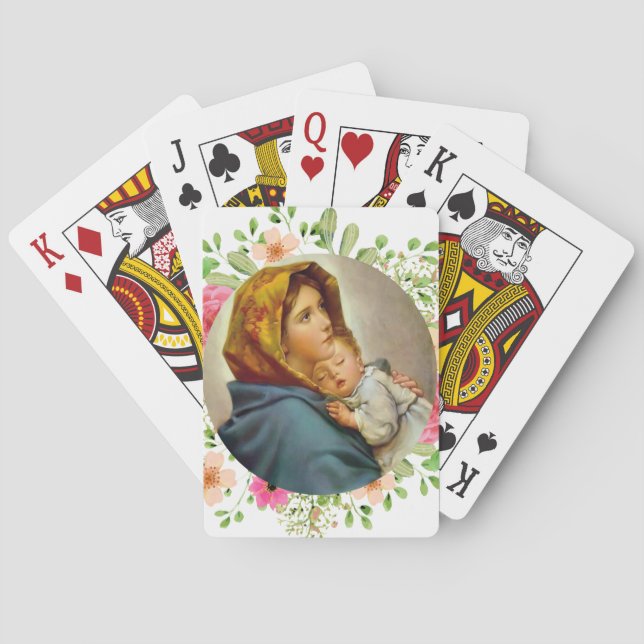Madonnina Madonna of the Streets Ferruzzi Mary Playing Cards (Back)