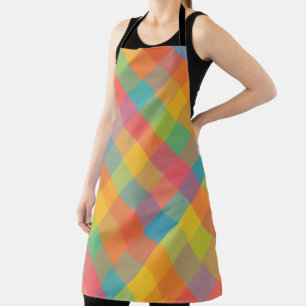 Madras Breeze – Diagonal Plaid All-Over Apron