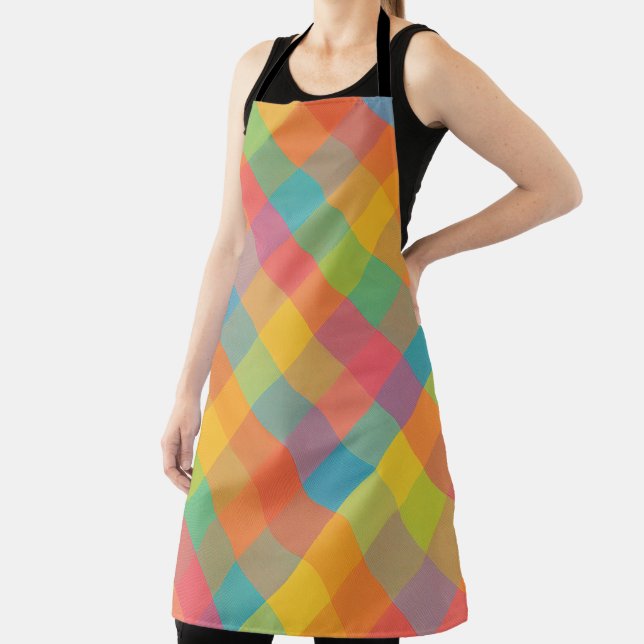 Madras Breeze – Diagonal Plaid All-Over Apron (Insitu)