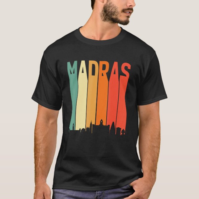 Madras Chennai Skyline Tamil Language Culture T-Shirt (Front)