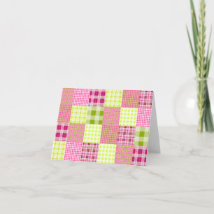 Madras Inspired Plaid Notecard