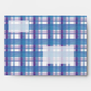 Madras Plaid Blue and Purple Envelopes