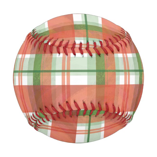 Madras Plaid Christmas Baseball (Front)