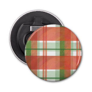 Madras Plaid Christmas Bottle Opener