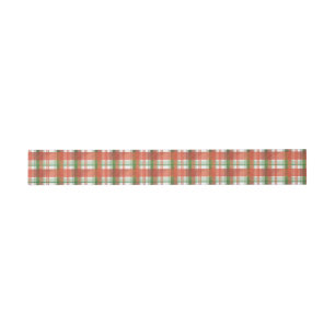 Madras Plaid Christmas Invitation Belly Band