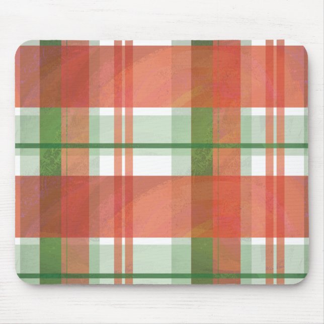 Madras Plaid Christmas Mouse Mat (Front)