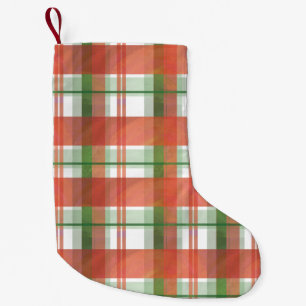 Madras Plaid Christmas Small Christmas Stocking