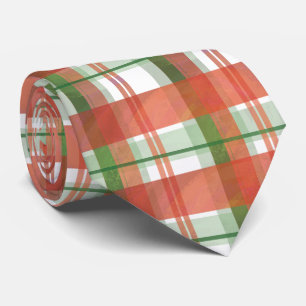 Madras Plaid Christmas Tie