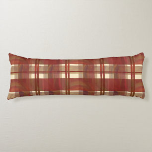 Madras Plaid Fall Red Body Cushion