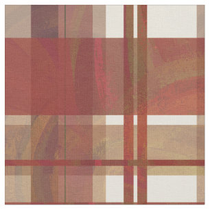 Madras Plaid Fall Red Fabric