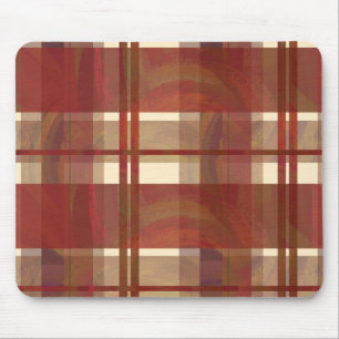 Madras Plaid Fall Red Mouse Mat