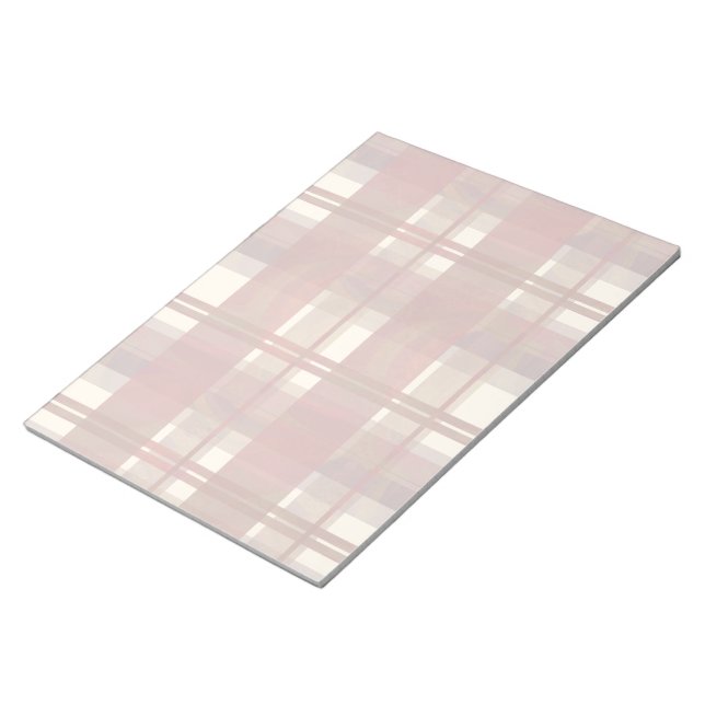 Madras Plaid Fall Red Notepad (Angled)