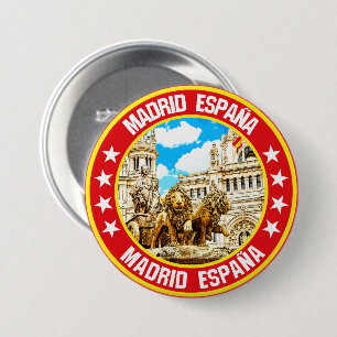 Madrid 7.5 cm round badge