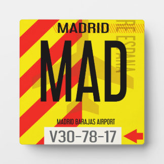 Madrid Airport Baggage Poster Plaque