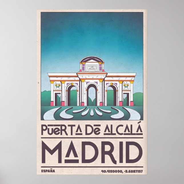 Madrid Architecture Poster Puerta de Alcalá (Front)