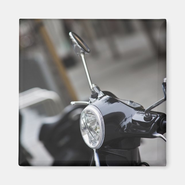 Madrid, black Vespa scooter Magnet (Front)