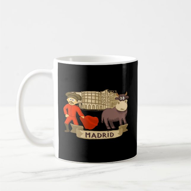 Madrid Bullfighting Bull Spain Coffee Mug (Left)