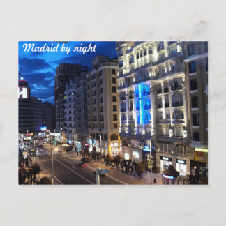 Madrid by night postcard