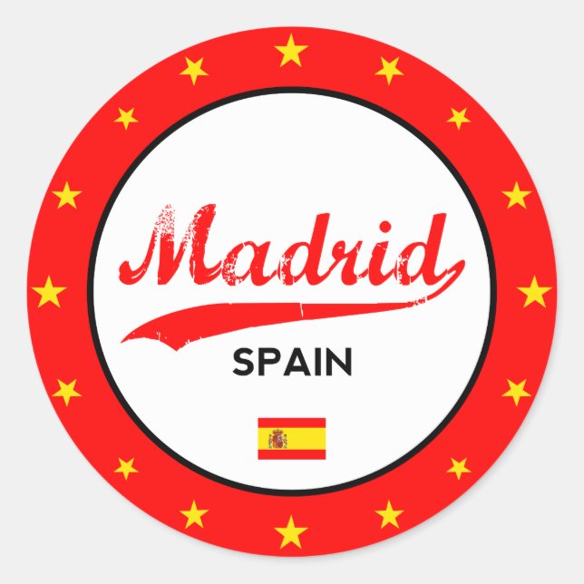 Madrid Classic Round Sticker (Front)