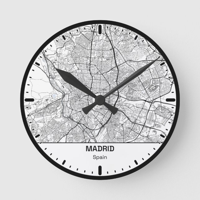 Madrid Clock City Line Art (Front)