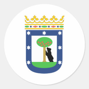 Madrid Coat Of Arms Classic Round Sticker