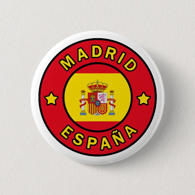 Madrid España 6 Cm Round Badge (Front)
