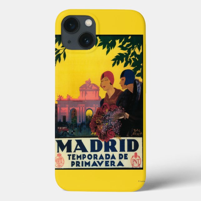 Madrid in Springtime Travel Promotional Poster Case-Mate iPhone Case (Back)