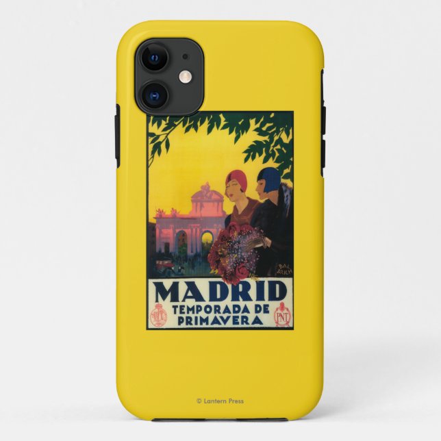 Madrid in Springtime Travel Promotional Poster Case-Mate iPhone Case (Back)