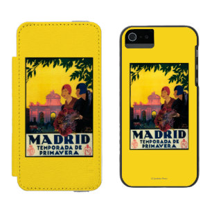 Madrid in Springtime Travel Promotional Poster Incipio Watson™ iPhone 5 Wallet Case