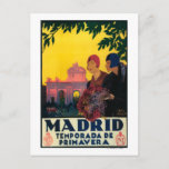 Madrid in Springtime Travel Promotional Poster Postcard<br><div class="desc">Madrid,  Spain - Madrid in Springtime Travel Promotional Poster - Madrid,  Spain  was created in 1930. This image depicts scenes from Madrid,  Spain.</div>