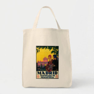 Madrid in Springtime Travel Promotional Poster Tote Bag