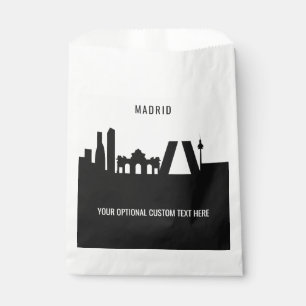 Madrid Landmarks custom text Favour Bags