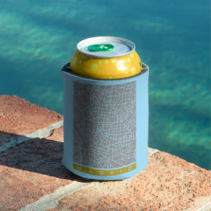 Madrid map can cooler