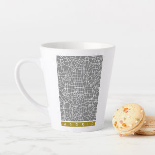 Madrid map latte mug