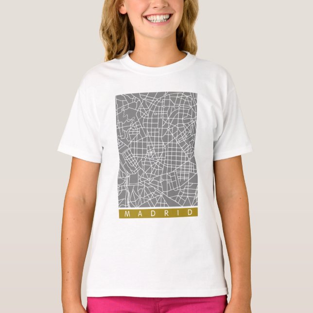 Madrid map T-Shirt (Front)