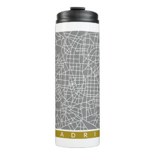 Madrid map thermal tumbler