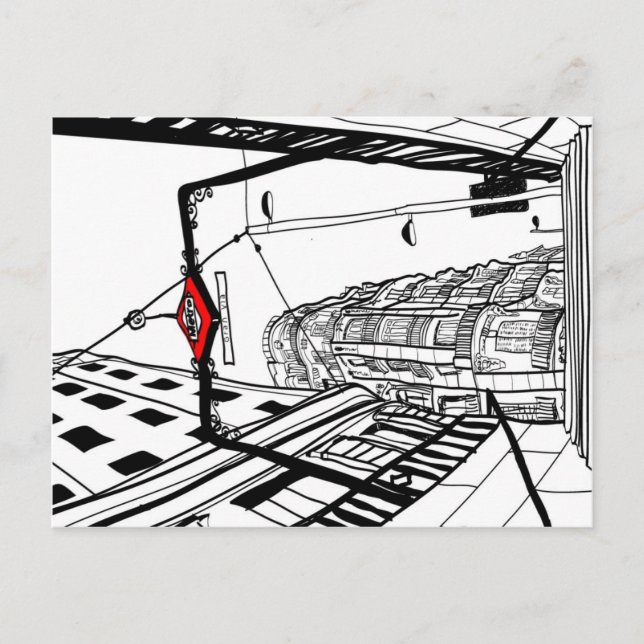 Madrid metro Gran Vía Postcard (Front)