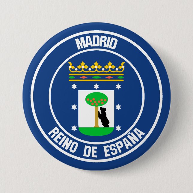 Madrid Round Emblem 7.5 Cm Round Badge (Front)