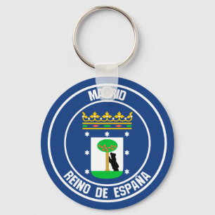 Madrid Round Emblem Key Ring