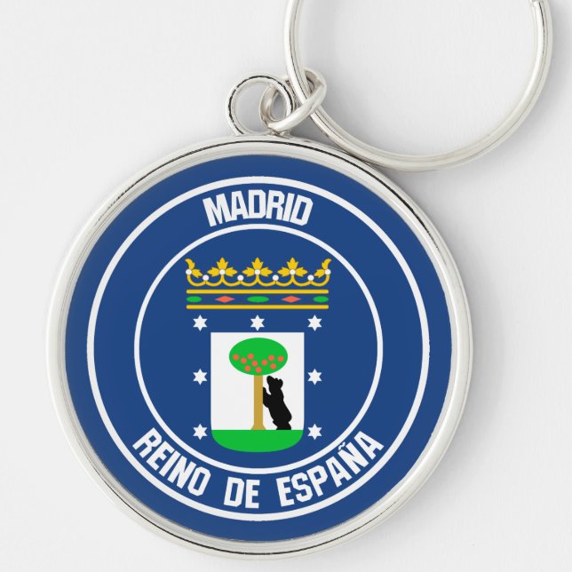 Madrid Round Emblem Key Ring (Front)