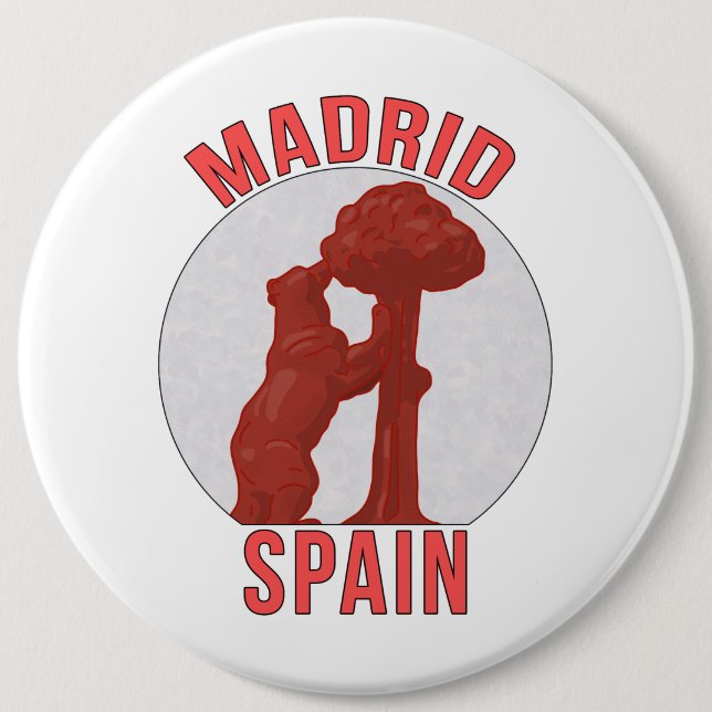 Madrid Spain 6 Cm Round Badge (Front)