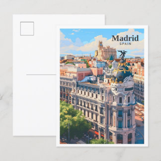 Madrid Spain Art Vintage Travel  Postcard
