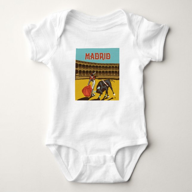 Madrid, Spain Baby Bodysuit (Front)