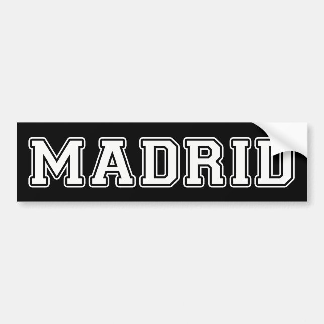 Madrid Spain Bumper Sticker (Front)