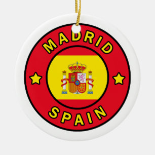 Madrid Spain Ceramic Tree Decoration
