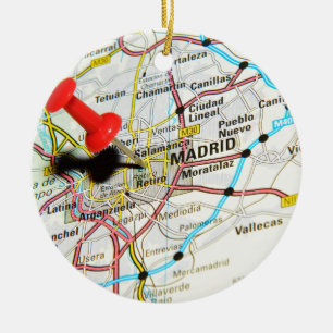 Madrid, Spain Ceramic Tree Decoration