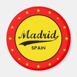 Madrid, Spain, circle, red Magnet