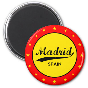 Madrid, Spain, circle, red Magnet
