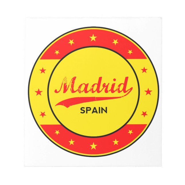 Madrid, Spain, circle, red Notepad (Front)
