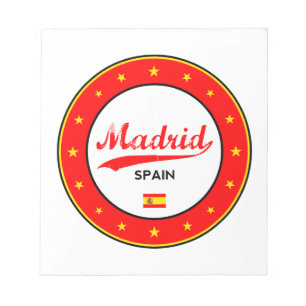 Madrid, Spain, circle, white Notepad